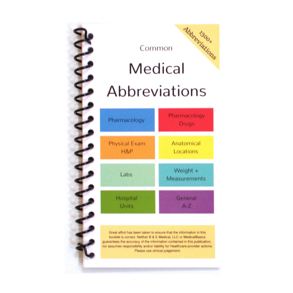 Medical Abbreviation Pocket Booklet