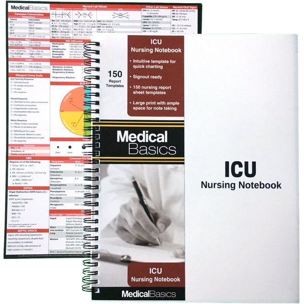 ICU Nursing Notebook - Patient Template Notebook for quick charting