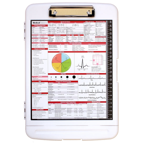 x20 Storage Clipboard with Pen Box - Nursing Edition Quick Medical Reference (2017)