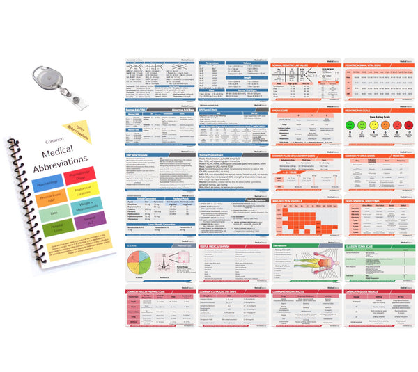 Scrubnotes - 13 Card Set with Medical Abbreviation Booklet