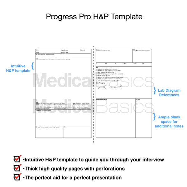 Progress Pro - H&P + SOAP Notebook